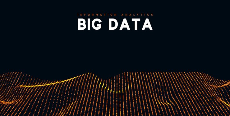 Vector big data visualization. information wave technology. futuristic abstract background of digital data. vector illustration