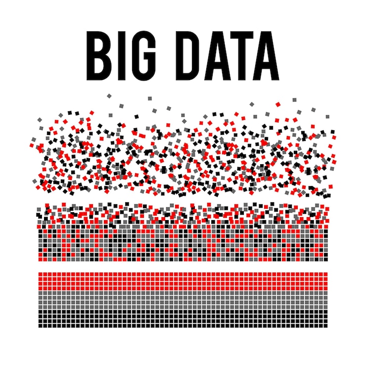Vector big data visualization machine learning algorithms analysis of information visual data infographics design science and technology vector background