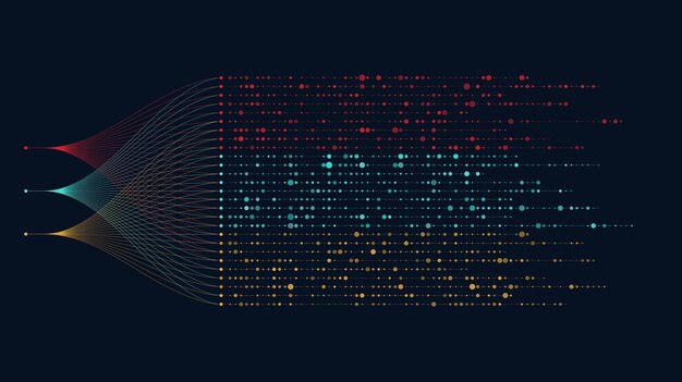 big data visualization social network financial analysis of complex databases data mining vector technology background information analytics concept