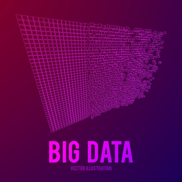 Concetto di vettore di visualizzazione di big data
