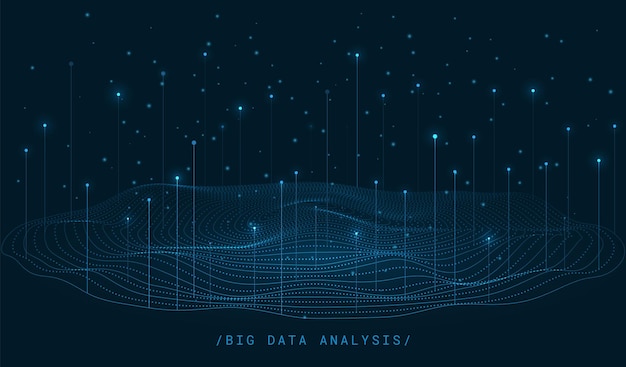 Big data visuele informatie achtergrond sociaal netwerkconcept verbindingsvector achtergrond