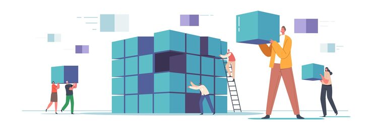 Vector big database storage management tiny web technicians using network data base interface and interacting with server