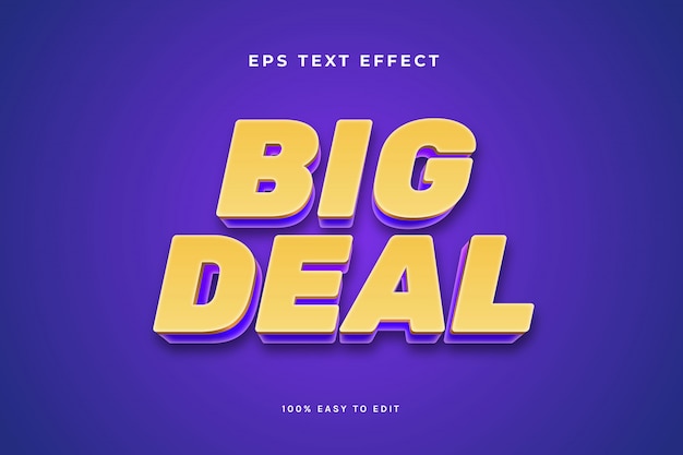 Big deal gold purple text effect