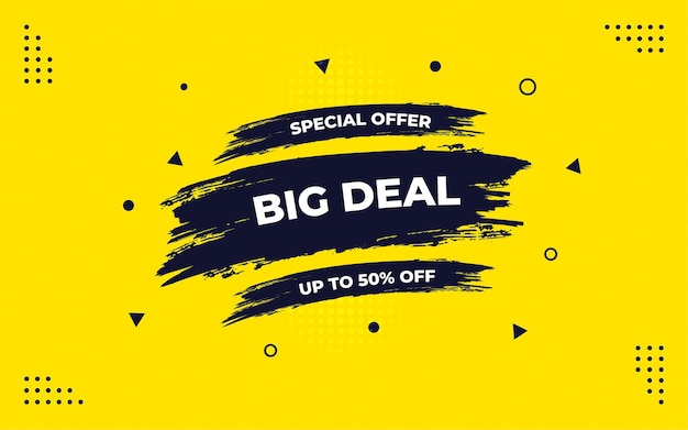 Big deal offerta speciale banner di vendita con effetto di testo modificabile
