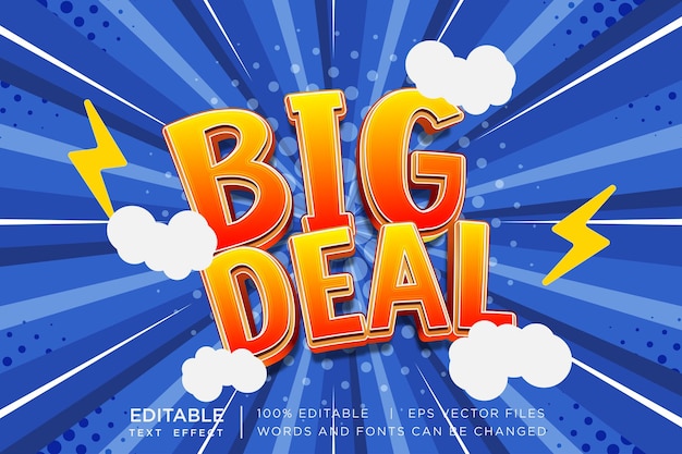 Big deal text effect banner template