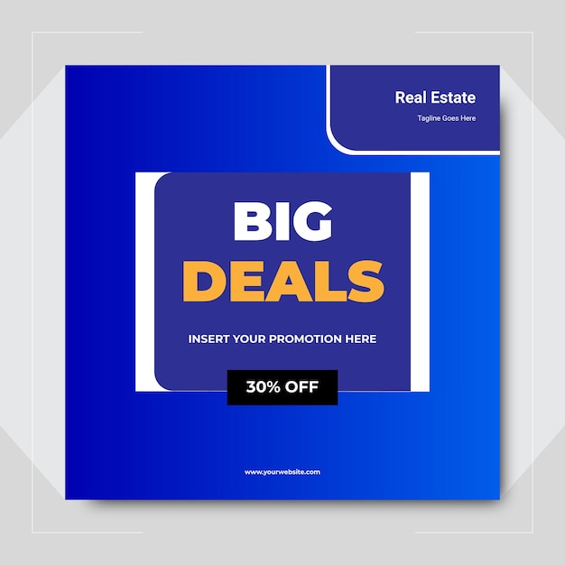 big deals social media post design