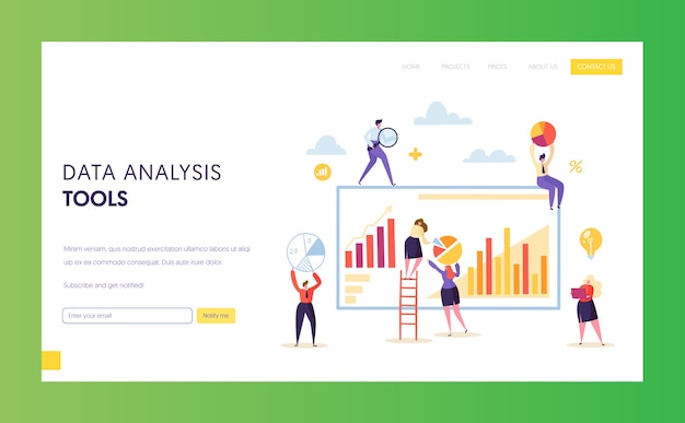 Big Digital Marketing Data Analysis Chart Landingspagina
