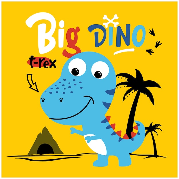 Big dinosaur  funny animal cartoon