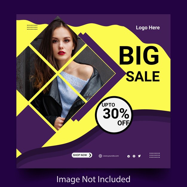 big discount sale instagram and web advertisment design