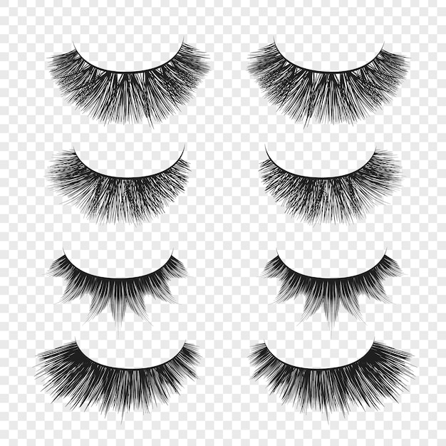 Vector big false eyelashes