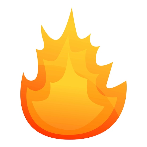 big fire flame icon cartoon of big fire flame vector icon for web design isolated on white background