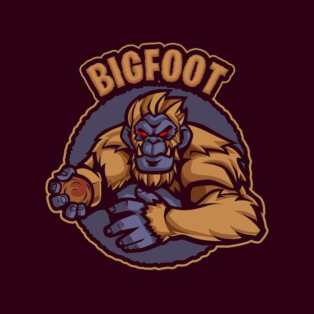 Big foot mascotte logo afbeelding