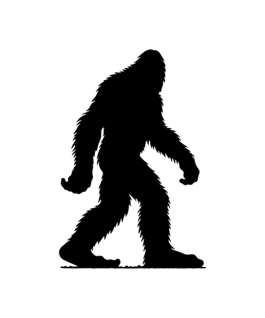 Vector big foot silhouette vector illustration design 04