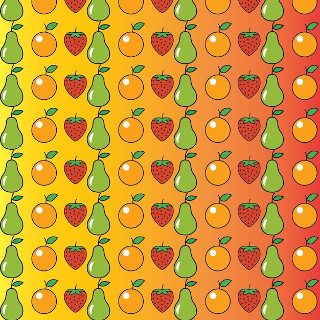 Big fruits pattern design template