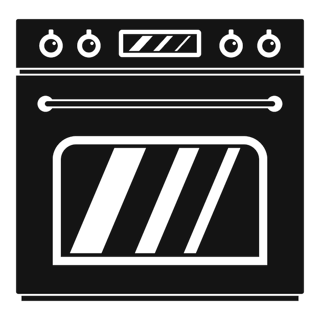 Vector big gas oven icon simple illustration of big gas oven vector icon for web