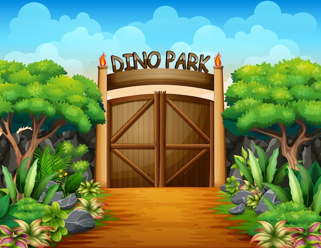 The big gate of dino park