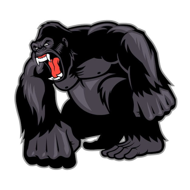 Vector big gorilla mascot