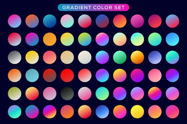 Vector big gradient color set