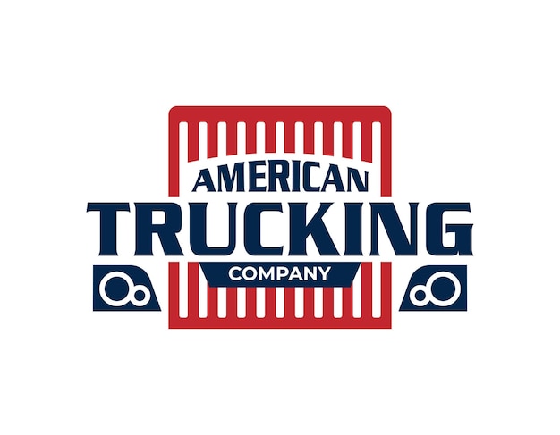 Big Grill American Trucking Logo ontwerpsjabloon
