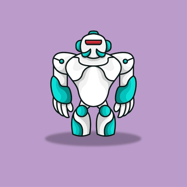 Vector big guy mascot robot mecha cartoon illustration