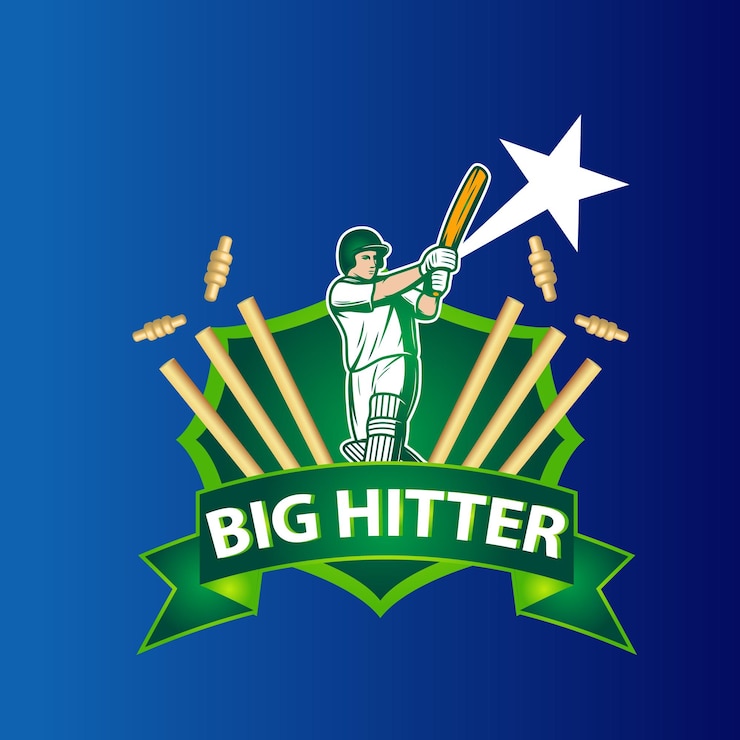 वेक्टर big hitter cricket logo