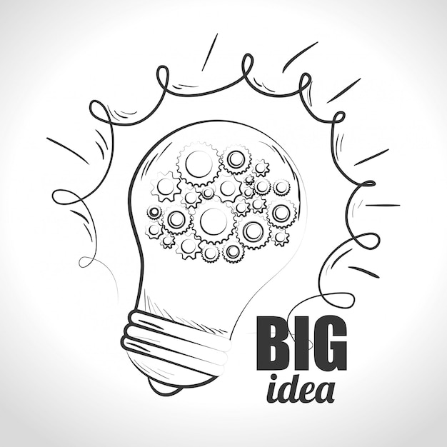 Vector big idea, creative and intelligence