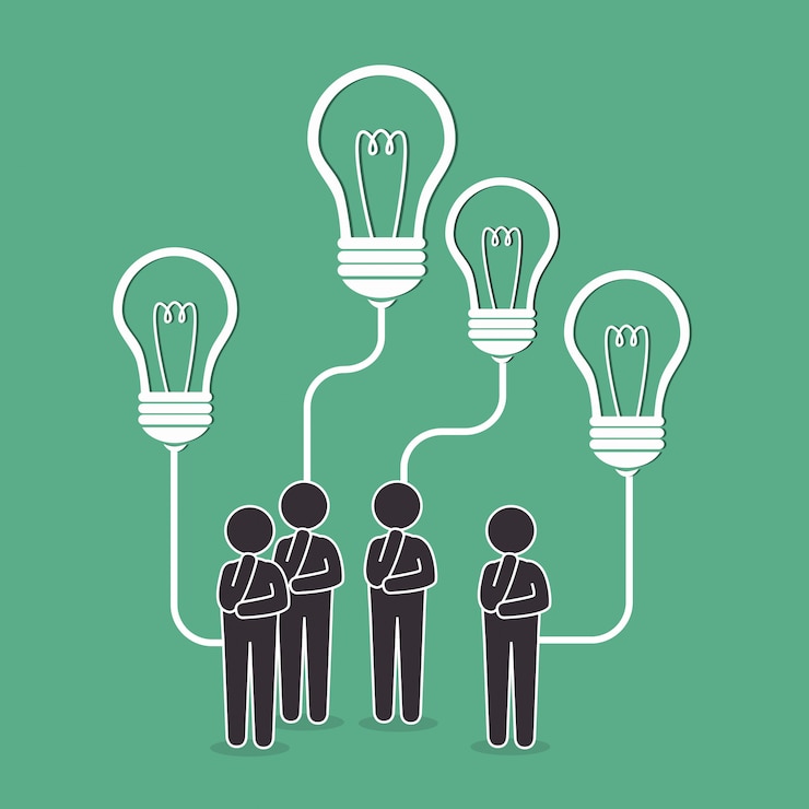 Vector big idea, creative and intelligence 