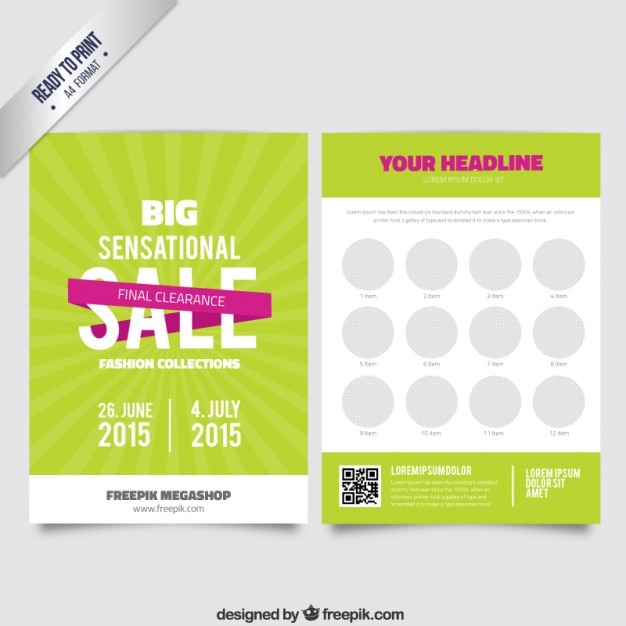 Vector big international sale brochure