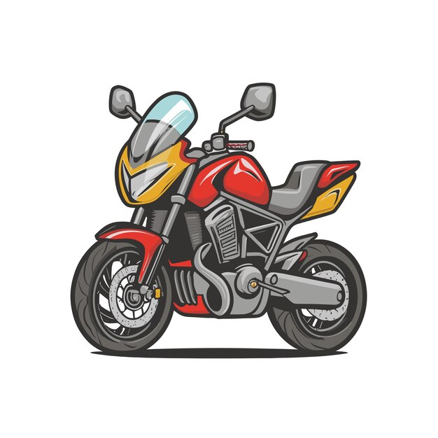 Vector big isolated colorful motorcycle vector