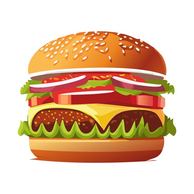 Vector big juicy burger branding