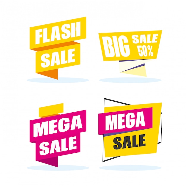 Vector big and mega sale commercial banner