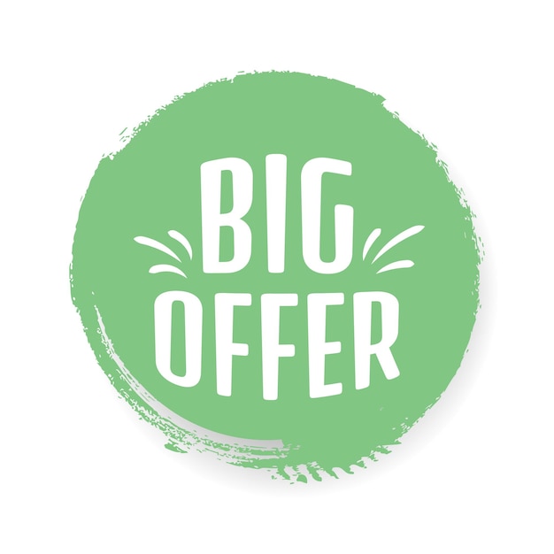 Big offer sticker on a white background. Vector illustration.