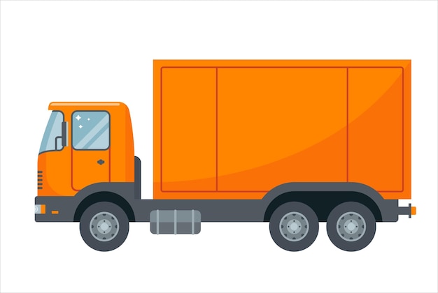 Big orange delivery truck