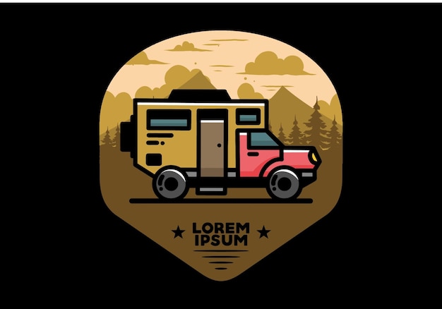 the big overland car illustration design