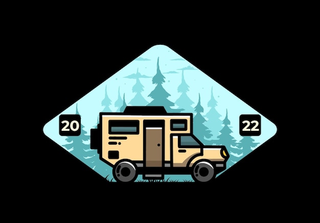 The big overland car illustration design