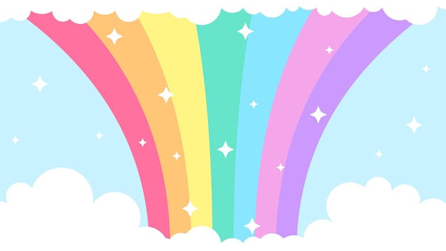 Big Rainbow Vector For Kids