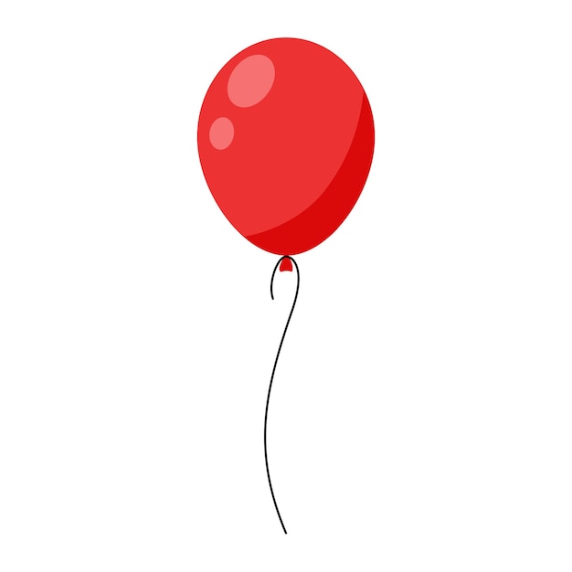 Vettore grande illustrazione vettoriale del palloncino di elio rosso