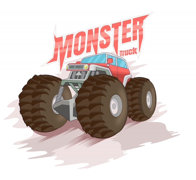 Il grande monster truck rosso