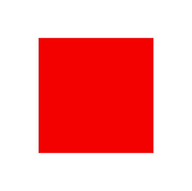 A big red square vector sign Red block icon