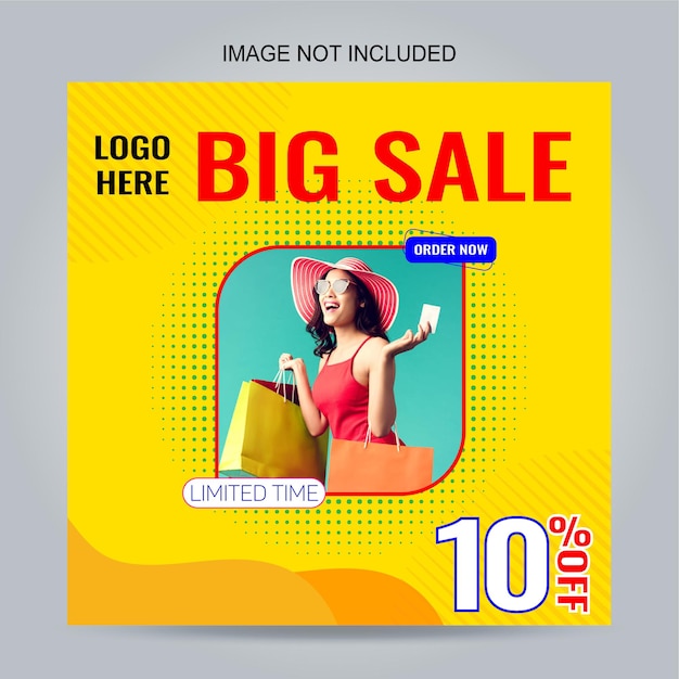 Big sale 10 percent discount banner template design special offer Vector illustration