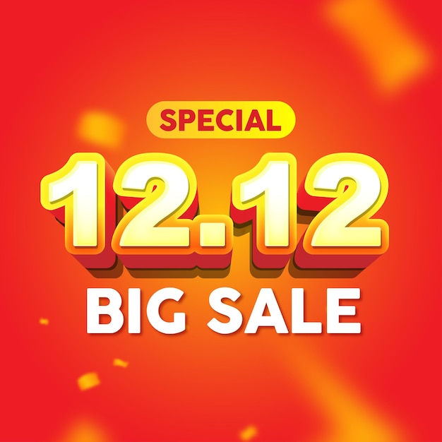 Grande vendita 12.12 banner di promozione speciale