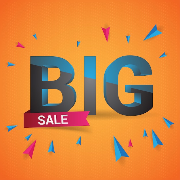 Big sale 3d design, square banner