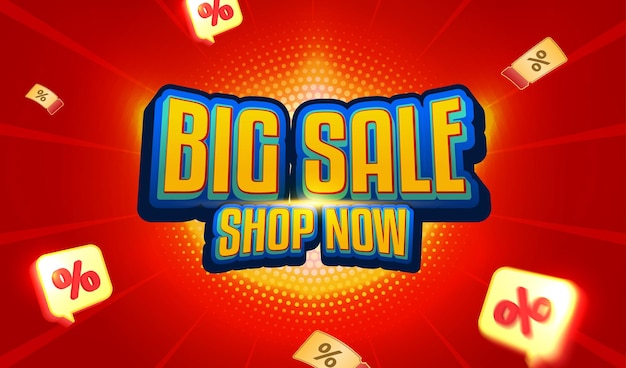 Big sale 3d editable text effect template style