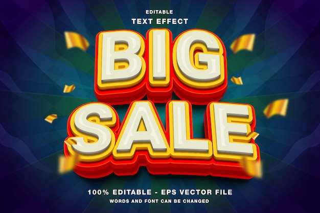 Vector big sale 3d editable text effect