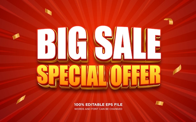 Big sale 3d editable text style effect