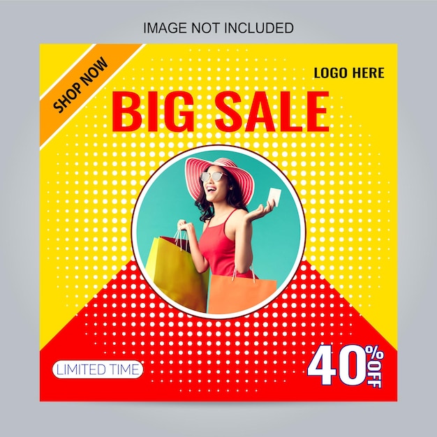 Big sale 40 percent discount banner template design special offer Vector illustration