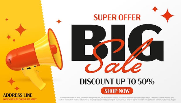 Big sale announcement label template