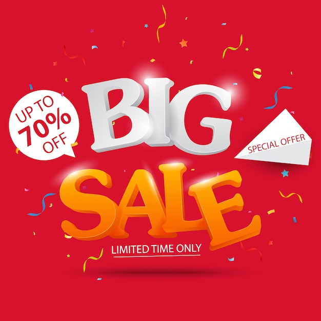 Big sale banner and best offer design