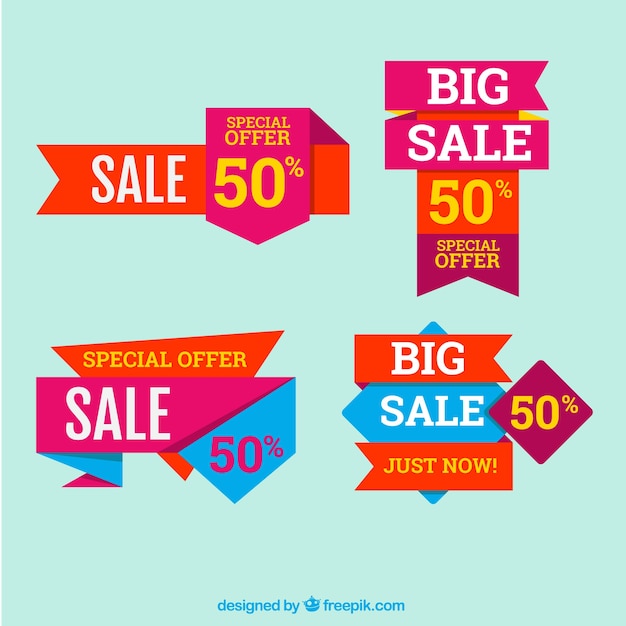 Vector big sale banner collection