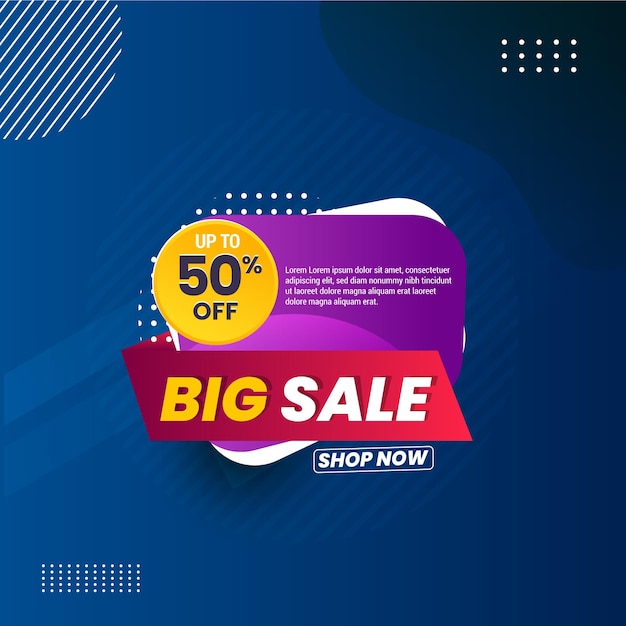 Big sale banner colorful design